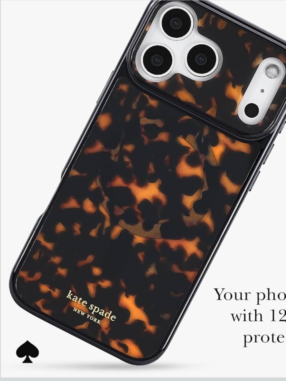 kate spade new york iPhone 17 Pro Max Case Tortoise / leopard  MagSafe